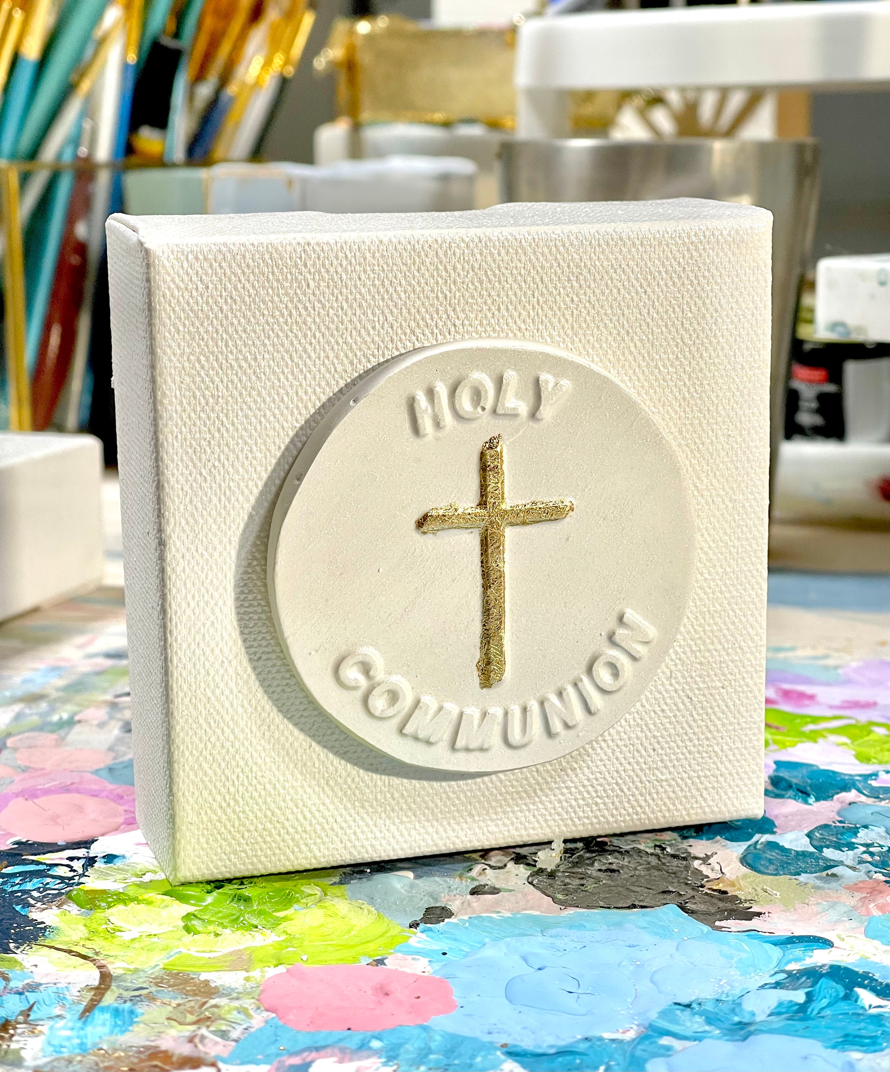 Holy Communion Intaglio on 4x4 Canvas – LBourgeois Designs